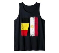 Bélgica Egipto Media Bandera Belga Egipto Herencia Camiseta sin Mangas