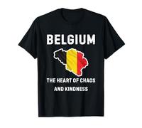 Bélgica, el corazón del Caos y la bondad, diseño de Bandera Camiseta