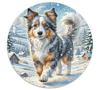 Bélgica Malinois Rompecabezas De Redondo 1000 Piezas Adultos para Niños Circular Puzzle Niños Familia Juego Impossible Regalos Toda La Familia Habilidad 1000pcs (67.5x67.5cm)