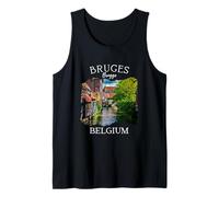 Bélgica Patrimonio Iconic Brujas Canal Arquitectura Medieval Camiseta sin Mangas
