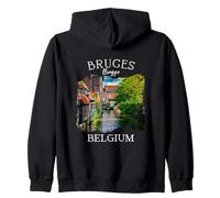 Bélgica Patrimonio Iconic Brujas Canal Arquitectura Medieval Sudadera con Capucha