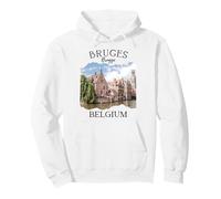 Bélgica Patrimonio Iconic Brujas Canal Arquitectura Medieval Sudadera con Capucha