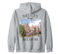 Bélgica Patrimonio Iconic Brujas Canal Arquitectura Medieval Sudadera con Capucha
