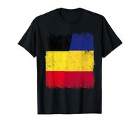 Bélgica Rumania Media Bandera Belga Rumania Herencia Camiseta