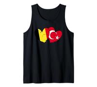 Bélgica Turquía Corazón Bandera Türkiye Belga Turco Heritage Camiseta sin Mangas