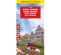 Belgium and Luxembourg Marco Polo Map: Straßenkarte und Autokarte mit sehenswerten Strecken, Highlights und digitaler Erweiterung