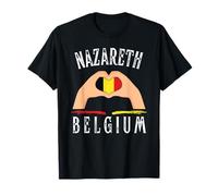 Belgium Flag Heart Nazareth City Camiseta