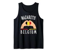 Belgium Flag Heart Nazareth City Camiseta sin Mangas