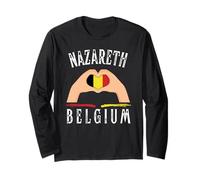 Belgium Flag Heart Nazareth City Manga Larga