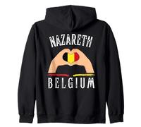 Belgium Flag Heart Nazareth City Sudadera con Capucha