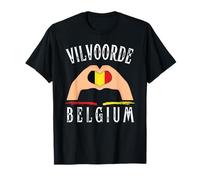 Belgium Flag Heart Vilvoorde City Camiseta
