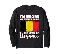 Belgium Flag Proud Elegant Belgian Boyfriend Girlfriend Manga Larga