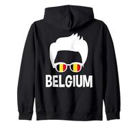 Belgium Guy Silhouette Cool Belgian Man Bélgica Bandera Sombras Sudadera con Capucha