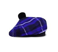 BELGLY Scottish Hat Tam o' Shanter - Gorro plano de acrílico Tammy Jimmy en muchos tartanes, Azul escocés, Talla única