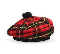 BELGLY Scottish Hat Tam o' Shanter - Gorro plano de acrílico Tammy Jimmy en muchos tartanes, Wallace, Talla única