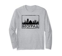 Belgrado Beograd Horizonte Serbia Serbio Serbio Srpski Cirílico Manga Larga