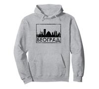 Belgrado Beograd Horizonte Serbia Serbio Serbio Srpski Cirílico Sudadera con Capucha
