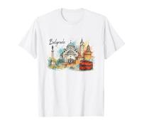 Belgrado Beograd Serbia Classic Viajes Diarios Camiseta