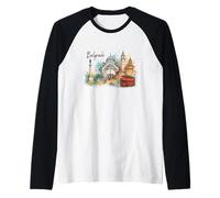 Belgrado Beograd Serbia Classic Viajes Diarios Camiseta Manga Raglan