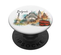 Belgrado Beograd Serbia Classic Viajes Diarios PopSockets PopGrip Adhesivo