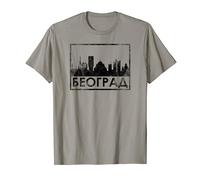 Belgrado Beograd Skyline Serbia Serbio Srpski Cirílico Camiseta