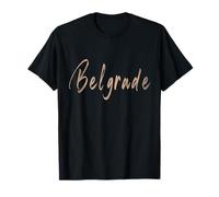 Belgrado Serbia Diseño Elegante Vintage Camiseta