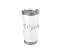 Belgrado Serbia Diseño elegante vintage Vaso térmico de acero inoxidable de doble pared
