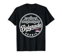 Belgrado Serbia Retro Script Travel Souvenir Camiseta