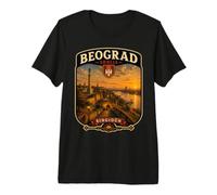 Belgrado Serbia Viaje Familiar Belgrado Ciudad Natal de Vacaciones Camiseta Premium