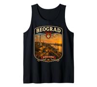 Belgrado Serbia Viaje Familiar Belgrado Ciudad Natal de Vacaciones Camiseta sin Mangas
