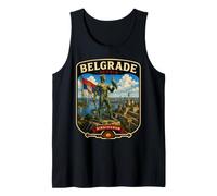Belgrado Serbia Viaje Familiar Belgrado Ciudad Natal de Vacaciones Camiseta sin Mangas