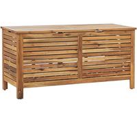 Beliani Arcón madera de acacia 130 cm 48 cm marrón claro