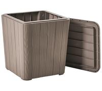 Beliani Arcón para exterior caja de almacenaje de jardín 40 x 42 cm polipropileno gris pardo Sarandi
