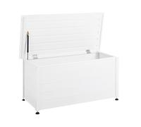 Beliani Arcón para exterior de aluminio mueble de almacenaje de jardín blanco 123 x 60 cm Campalto