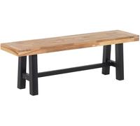Beliani Banco de jardín 140 cm madera de acacia negro