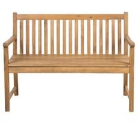 Beliani Banco de jardín de Madera de Acacia marrón Claro 120 cm con Listones Estilo rústico Vivara