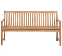 Beliani Banco de jardín de Madera de Acacia marrón Claro 160 cm con Listones Estilo rústico Vivara