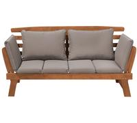 Beliani Banco de madera madera clara 2 personas