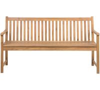 Beliani Banco de madera madera clara 3 personas