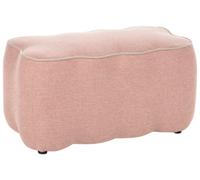 Beliani Banco tapizado de Tela Sala de Estar Dormitorio reposapiés otomana Decorativo Rosa Juno