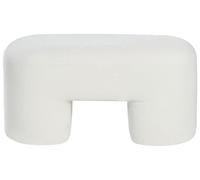 Beliani Banco tapizado Moderno de bouclé puf Patas Anchas salón Dormitorio Blanco Decorah