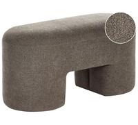 Beliani Banco tapizado Moderno de bouclé puf Patas Anchas salón Dormitorio marrón Decorah