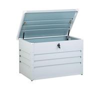 Beliani Caja de almacenamiento para exterior de acero galvanizado gris claro 300L Cebrosa