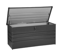 Beliani Caja de almacenamiento para exterior de acero galvanizado gris grafito 400L Cebrosa