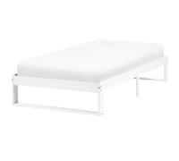 Beliani Cama con somier Estilo Minimalista de Madera de Pino 90 x 200 cm sin cabecero Blanco Talairan