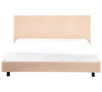 Beliani Cama de Agua Moderna con colchón de bouclé Beige 160 x 200 cm Albi