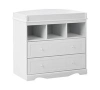 Beliani Cambiador Moderno con estantes y cajones Tablero de partículas MDF almacenaje habitación Infantil Blanco Virden