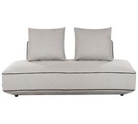 Beliani Chaise Longue de Tela Moderna con Cojines cómodo sillón Gris Claro Seillans