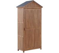 Beliani Cobertizo de jardín madera de acacia 100 cm 40 cm marrón