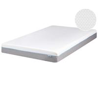Beliani Colchón 120 x 200 cm Blanco y Gris Relleno de Espuma Funda de Tela poliéster Glee